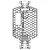 Black and white line art diagram showing top-down view of an MJX RC chassis featuring an internal honeycomb reinforcement structure.