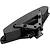 Studio product shot of an MJX RC black plastic and foam front bumper spare part against a white background.
