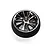 Spektrum 45mm IXSR replacement transmitter wheel featuring a shiny dark chrome rim and black foam outer tire against a clean white background.