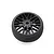 Studio product shot of a black Spektrum 10-spoke transmitter wheel with a foam grip against a plain white background.