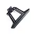 Black molded plastic RC rear bumper spare part shown on a plain white background.