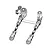 Black and white line art diagram of an RC steering bell crank and drag link assembly.
