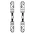 Black and white technical line drawing of two MJX RC turnbuckles featuring threaded rods and ball ends.