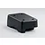 Black plastic MJX RC gearbox cover shown from an angle against a neutral white studio background.