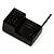 Black MJX RC receiver unit featuring channel pins and an antenna against a white background.