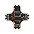 BetaFPV F4 Brushless Flight Controller circuit board with black PCB, surface-mount components, and attached red wire antenna.