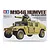 Tamiya 1/35 scale M1046 Humvee TOW Missile Carrier plastic model kit box art showing a tan military vehicle with a missile launcher.