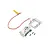 Spektrum A204 2.2g linear servo with wire harness, plastic mounting bracket, and small screws on a white background.