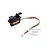 Spektrum H3059T Heli Tail servo with black case, orange label, attached wire harness, and control horn on a white background.