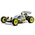 Kyosho Ultima Pro 1/10 electric 2WD RC buggy model in white with yellow wheels and gold shocks on a clean white background.