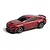 Studio product shot of the red HPI Nano-TTR Ford Mustang Spec 5 RC car angled from the front left on a white background.