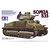 Tamiya 1/35 scale French Medium Tank Somua S35 plastic model kit box art showing a camouflaged tank with a commander figure.