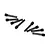 Eight black partial fine thread grub pin screws shown on a white background.