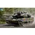 Box art for Trumpeter 1/16 German Leopard 2A6 MBT tank model kit, showing a tank with camouflage driving through a forest.