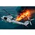 Artwork of a US Marines UH-1Y Venom helicopter flying over water near a large fire and smoke cloud.