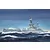 Painted box art illustration of the HMS Royal Oak battleship cruising through rough dark blue seas under a stormy sky.