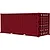 Maroon 20ft shipping container model shown against a plain white background.