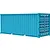 Light blue 20ft shipping container model shown against a plain white background.