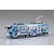 Fujimi 1/150 scale Yuki Miku Train 2025 model showing blue anime character graphics and a pantograph on a white background.