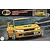 Fujimi Mitsubishi Lancer Evolution VII model kit box art showing a yellow sports sedan drifting on a road.
