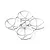 White BetaFPV Meteor75 Pro II drone quadcopter frame with integrated propeller guards shown from a top-down angle.