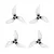 Four clear grey 3-blade drone propellers arranged in a grid against a white background.