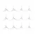 Set of twelve white three-blade drone propellers arranged in a neat grid against a plain white background.
