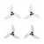 Four clear grey 3-blade propellers arranged in a square grid against a white background.