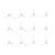 Twelve white three-blade drone propellers arranged in three rows of four against a clean white background.