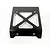 Rovan black aluminium roof plate viewed from above against a white background, featuring cut-out sections and mounting holes.