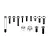 Line drawing diagram showing an assortment of RC screws, bolts, and nuts for the Hobby Plus Conqueror 6x6.