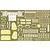 Fujimi 1/72 scale brass photo-etched detail up parts sheet featuring numbered grilles, brackets, and hooks.