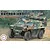 Packaging artwork of a Fujimi 1/72 JGSDF Komatsu Light Armored Vehicle model kit featuring camouflage military vehicles outdoors.