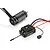 Studio shot of Hobbywing MAX5 G2 ESC and EZRUN 56118 G2 sensored brushless motor combo on a white background.