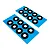INOV8 adhesive body post foam washer set shown as two sheets of black ring washers on blue backing paper.