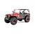 Axial SCX30 Jeep CJ-7 Renegade RC rock crawler in red, studio shot against a white background.