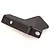 A black metal Rovan side gear guard for 5SC/5T RC models, featuring a bent L-shape design with two mounting holes.