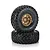 Pro-Line 1.9 inch Aztek G8 crawler tyres on bronze Impulse rims, shown as a pair of glued wheels against a white background.