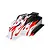 Pro-Line 1/8 scale painted buggy body shell featuring a red, white, and black flame design against a white background.