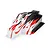 Pro-Line 1/8 Sector Flame Limited Edition Painted Body Shell in red, white, and black against a white background.