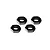 ARRMA 17mm Black Aluminium Serrated Nuts 4Pcs AR310449