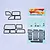 FMS Toyota LC80 Landcruiser decal sticker sheets featuring window trims, retro stripes, and interior graphics on a white background.