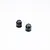 Two black FMS 1/10 Toyota LC80 Landcruiser wheel nut covers displayed against a plain white background.
