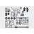 Top-down studio view of Heng Long 1/16 German Stug III tank accessory pack including plastic parts trees, figures, decals, and tow cables.
