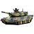Studio shot of the Heng Long Japanese Type 90 1/24 scale RC tank in multi-color camouflage, viewed from the front right side.