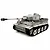 Taigen 1/16 scale German Tiger I RC tank in winter camouflage finish against a solid white background.
