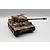 Taigen German Tiger I RC tank in 1/24 scale with a multi-colour camouflage paint scheme on a light grey background.