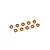 Ten orange rubber O-rings arranged in two rows against a clean white background.