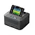 SkyRC Q500neo 1000W AC/DC Smart Charger featuring a color screen showing multiple battery statuses and three control buttons on top.