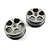 Two ARRMA 3.3 inch Typhon RC buggy rims featuring a five-spoke design with a chrome face and black inner barrel.